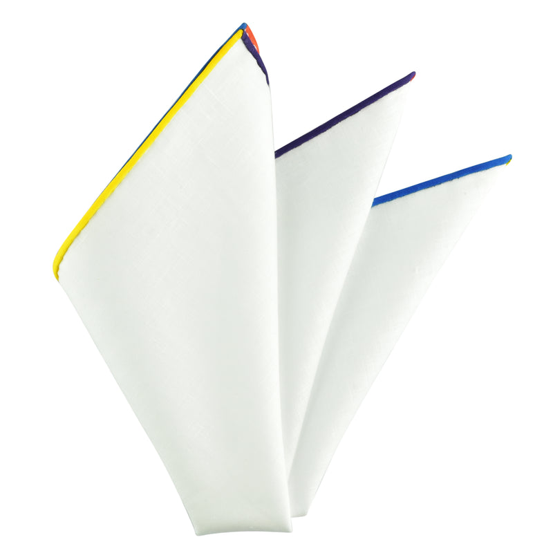 네 가지 색상 엣지 포켓 스퀘어