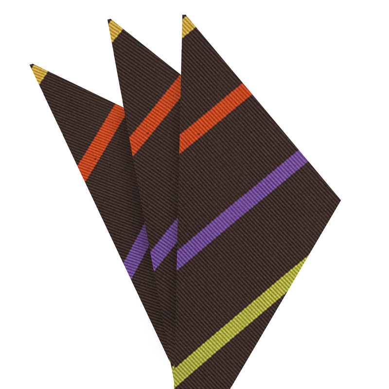 레페 스트라이프 실크 포켓 스퀘어