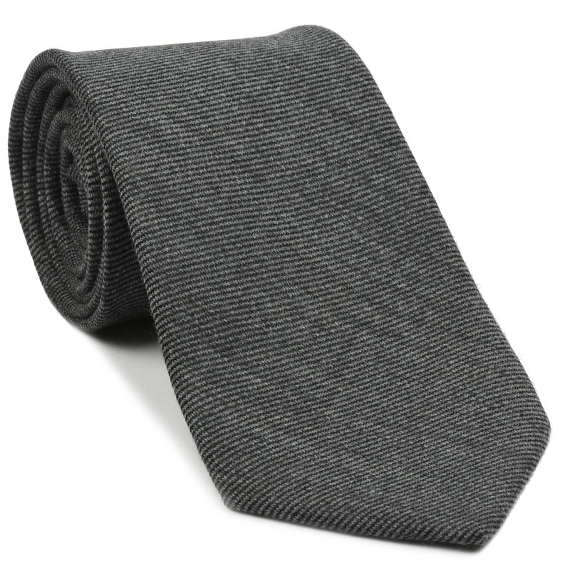 ウール／シルク 無地ネクタイ