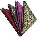 태국 프린트 실크 포켓 스퀘어