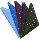 맥클스필드 프린트 실크 도트 포켓 스퀘어