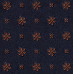 {[en]:Bright Red on Midnight Blue Grenadine Pin Dot Silk Pocket Square