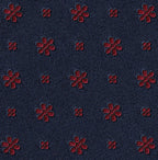 {[en]:Dark Red on Midnight Blue Grenadine Pin Dot Silk Pocket Square