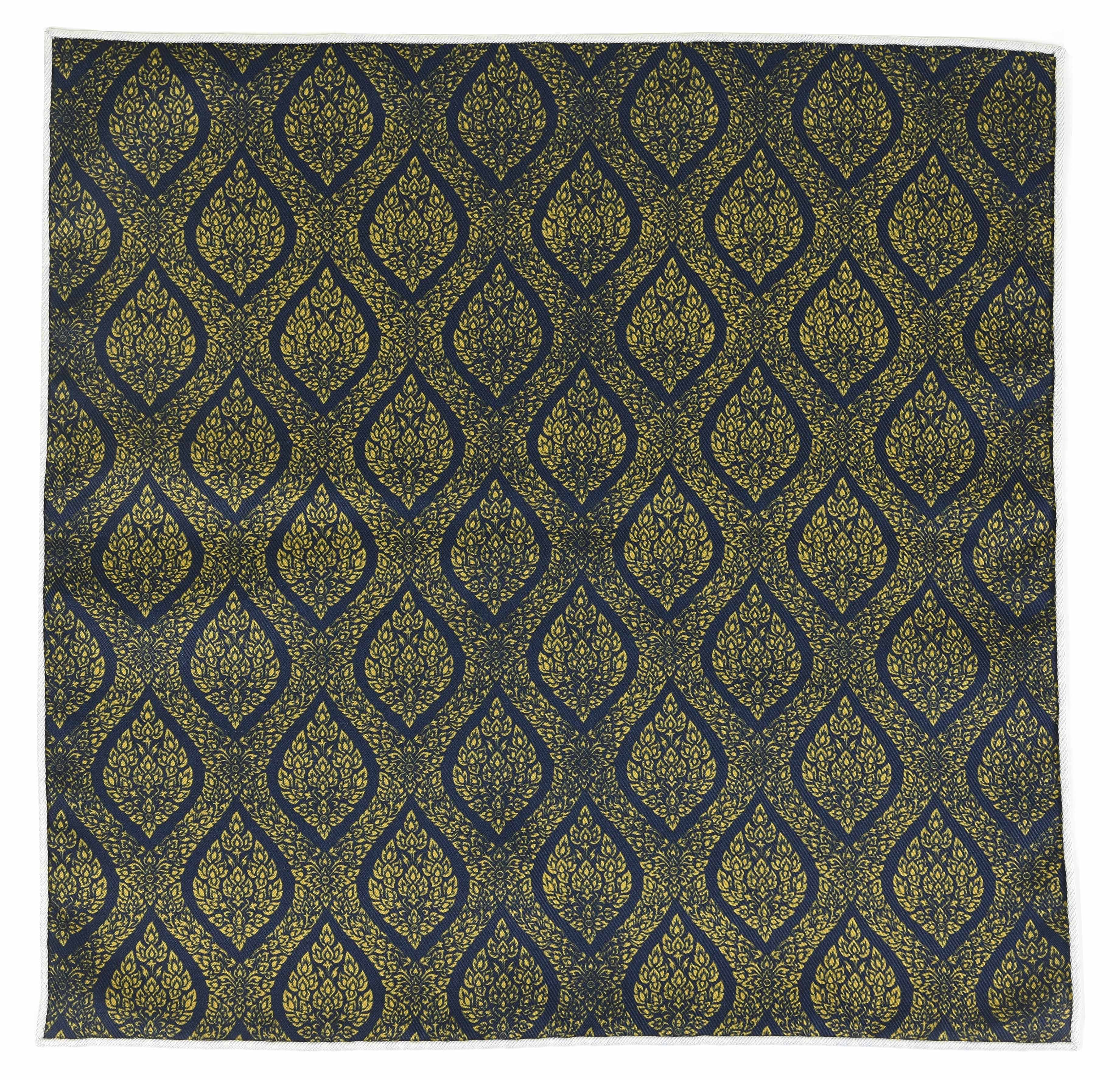 {[en]:Traditional Thai Print Silk Pocket Square