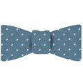 White Dots on Sky Blue Pin-Dot Silk Bow Tie EPDBT-11