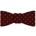 Yellow/Gold Dots on Maroon Pin-Dot Silk Bow Tie EPDBT-12