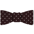 White Dots on Burgundy Pin-Dot Silk Bow Tie EPDBT-6