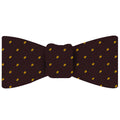 Yellow/Gold Dots on Burgundy Pin-Dot Silk Bow Tie EPDBT-8