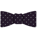 White Dots on Purple Pin-Dot Silk Bow Tie EPDBT-9