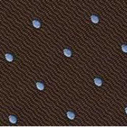 {[en]:Sky Blue Dots on Alpaca Brown Pin-Dot Silk Bow Tie