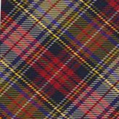 {[en]:Red, Midnight Blue, Blue, Light Yellow, Olive Green & White Tartan Silk Bow Tie