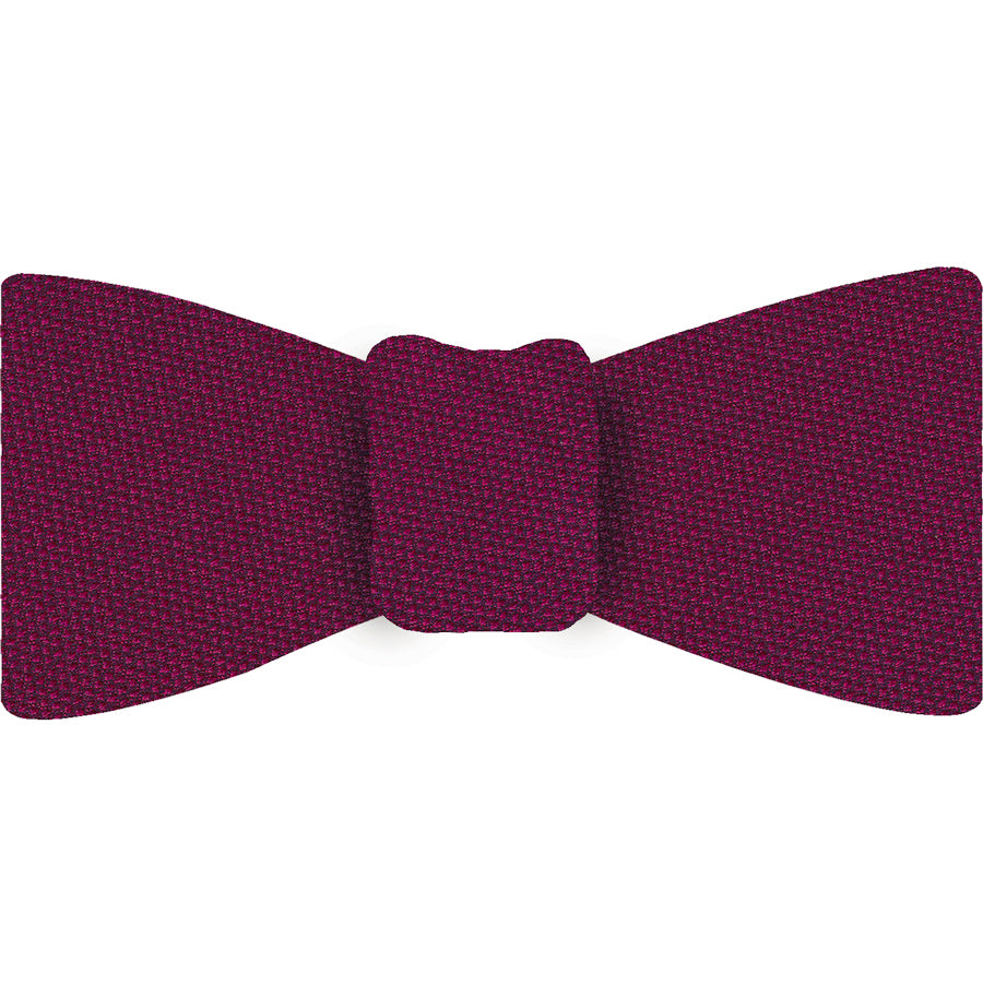 {[en]:Fuchsia Mulberrywood Weave Silk Bow Tie