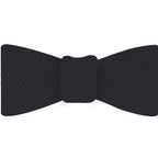 {[en]:Dark Charcoal Gray Grosgrain Silk Bow Tie