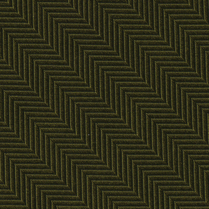 {[en]:Olive Green Herringbone Silk Pocket Square