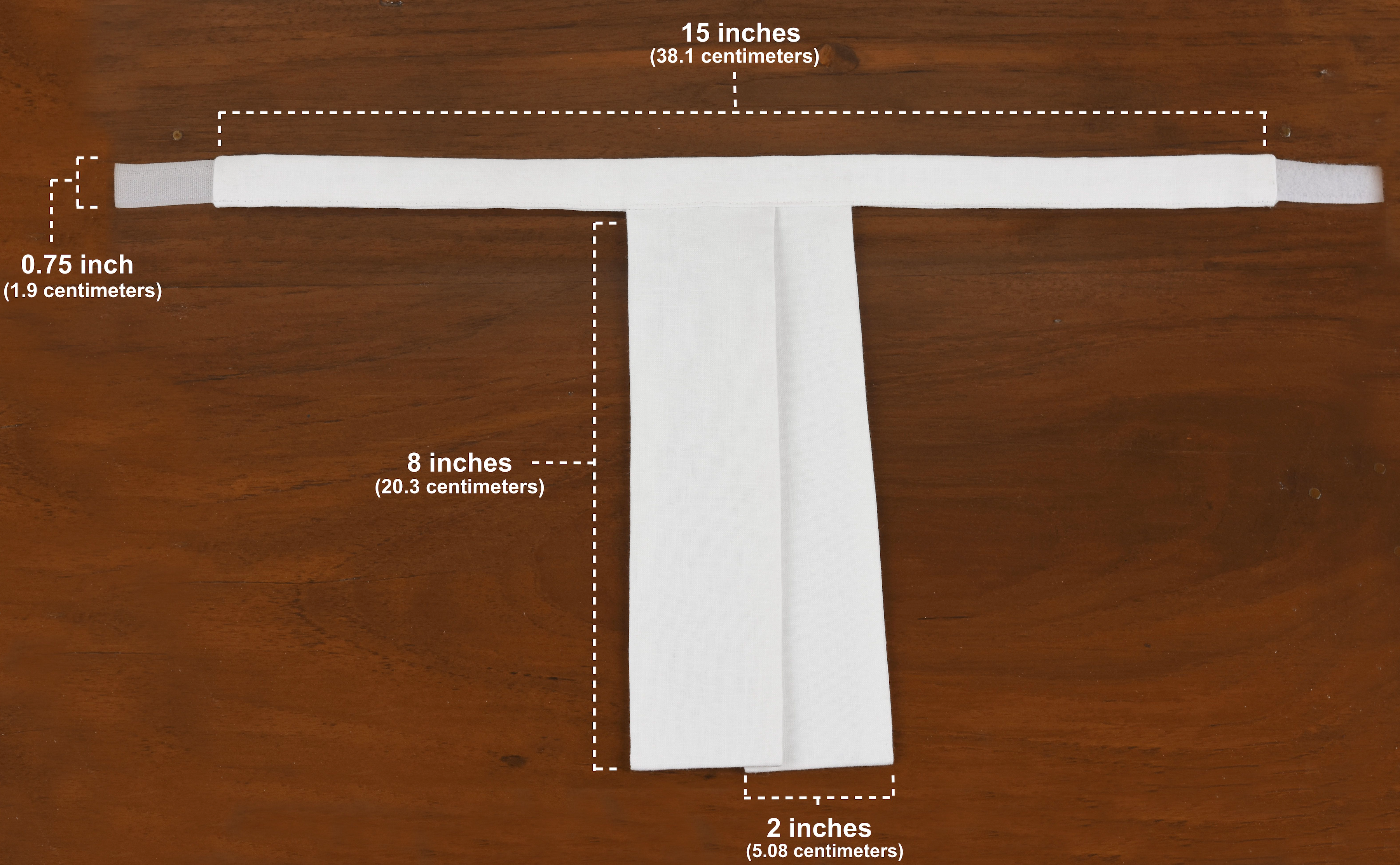 ホワイトベルギーリネン バリスター バンド