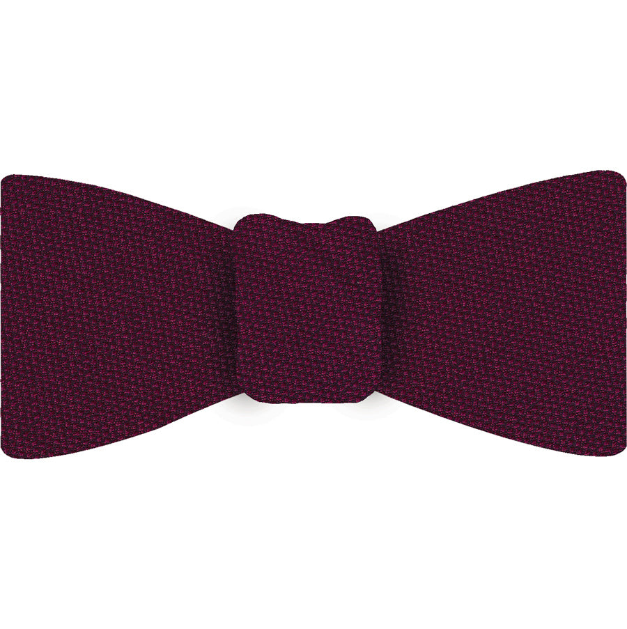 {[en]:Dark Fuchsia Mulberrywood Weave Silk Bow Tie