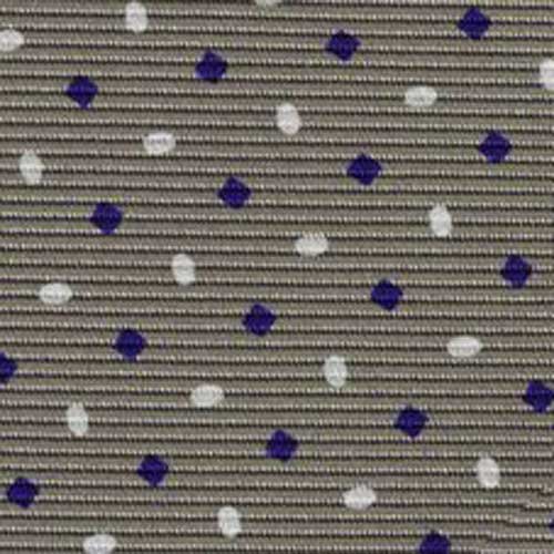 {[en]:Blue & White on Gray Macclesfield Printed Silk Tie