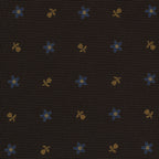 {[en]:Sky Blue & Light Orange on Bitter Chocolate Macclesfield Print Silk Tie