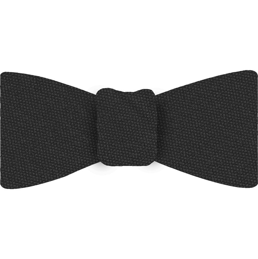 {[en]:Dark Charcoal Gray Mulberrywood Weave Silk Bow Tie