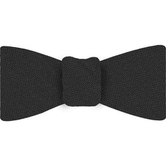 {[en]:Dark Charcoal Gray Mulberrywood Weave Silk Bow Tie