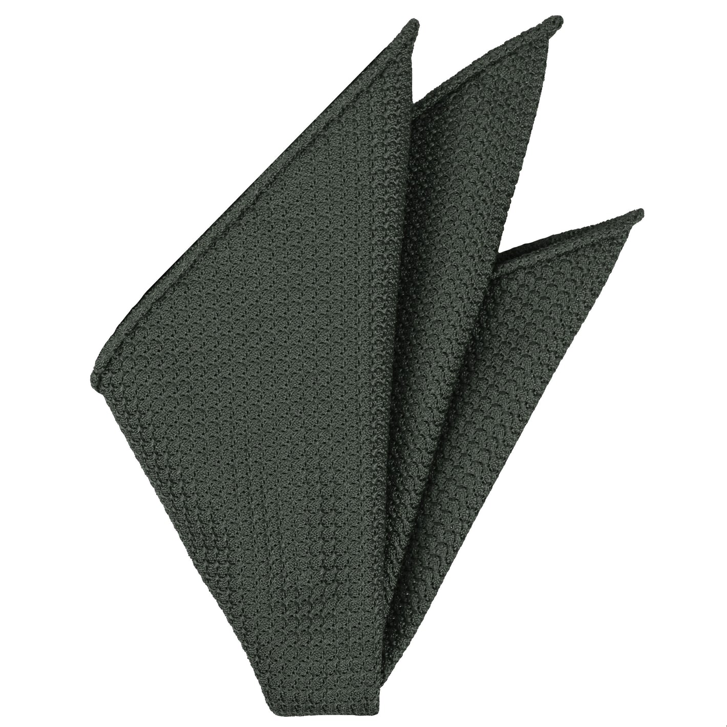 {[en]:Sage Grenadine Silk Pocket Square