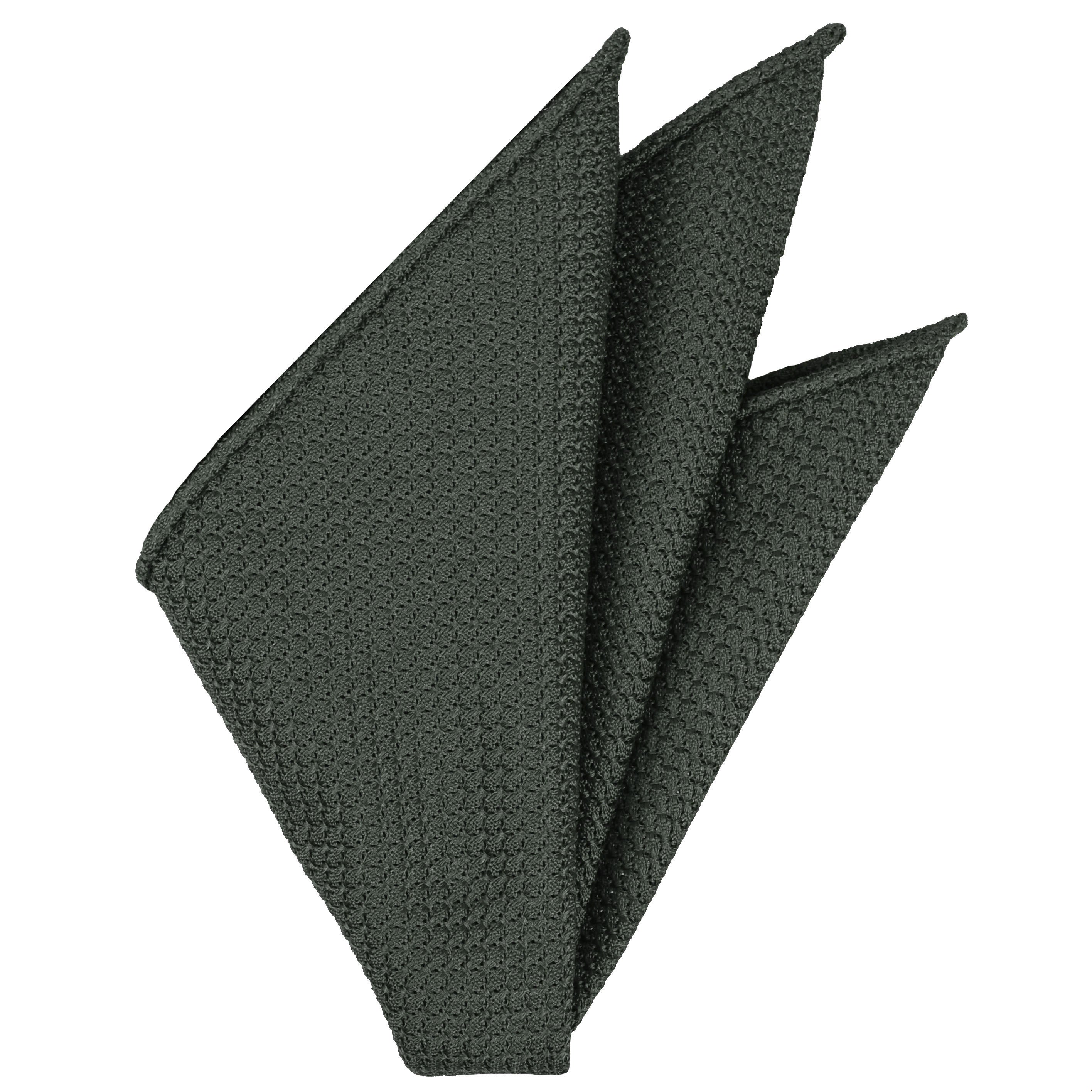{[en]:Sage Grenadine Silk Pocket Square