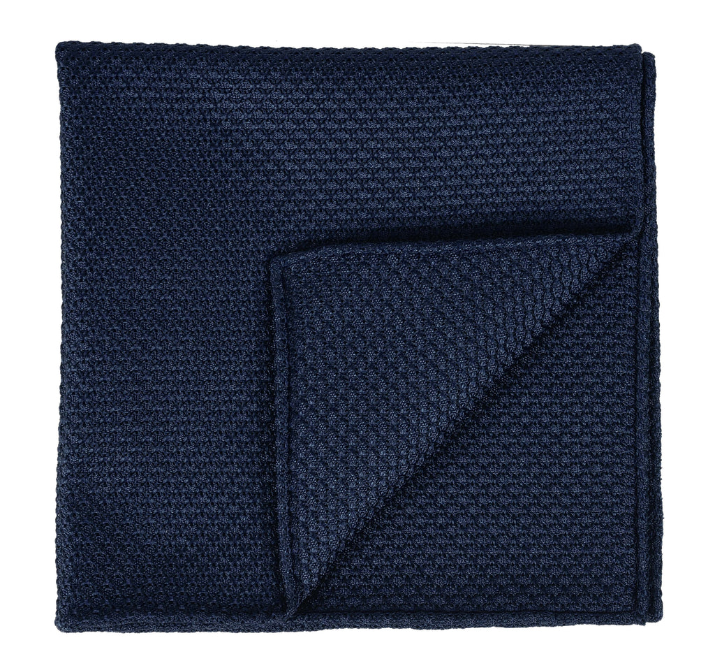 Navy Grenadine Pocket Square #11