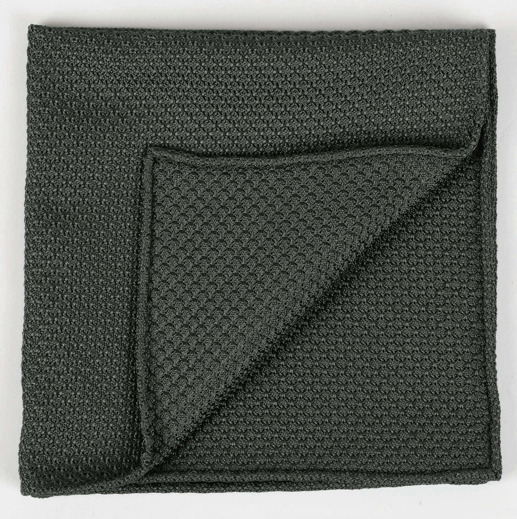{[en]:Sage Grenadine Grossa Silk Pocket Square