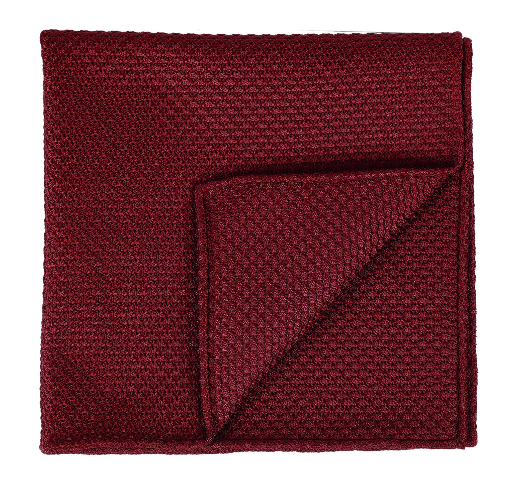 {[en]:Red Grenadine Grossa  Silk Pocket Square