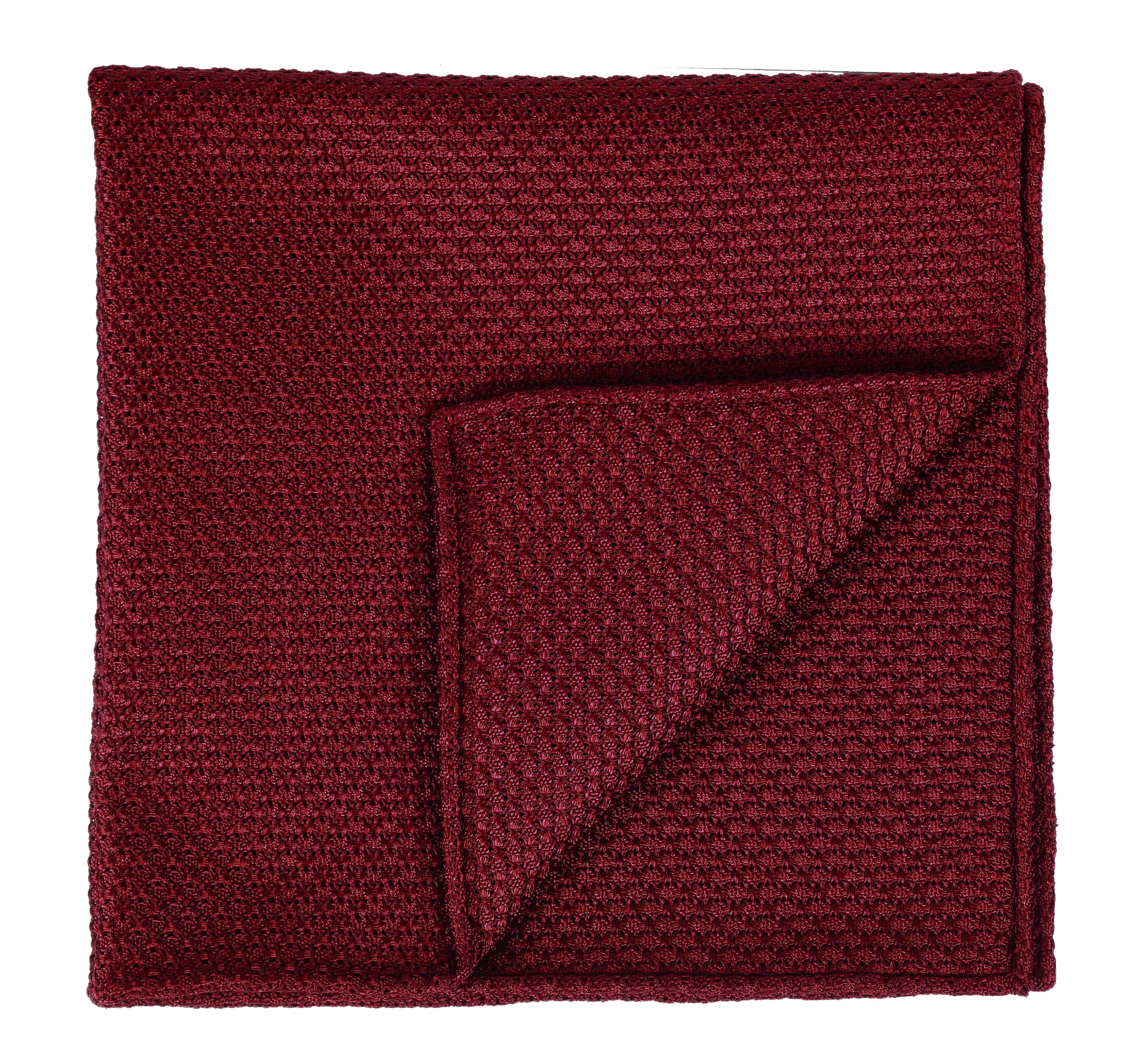 {[en]:Red Grenadine Grossa  Silk Pocket Square