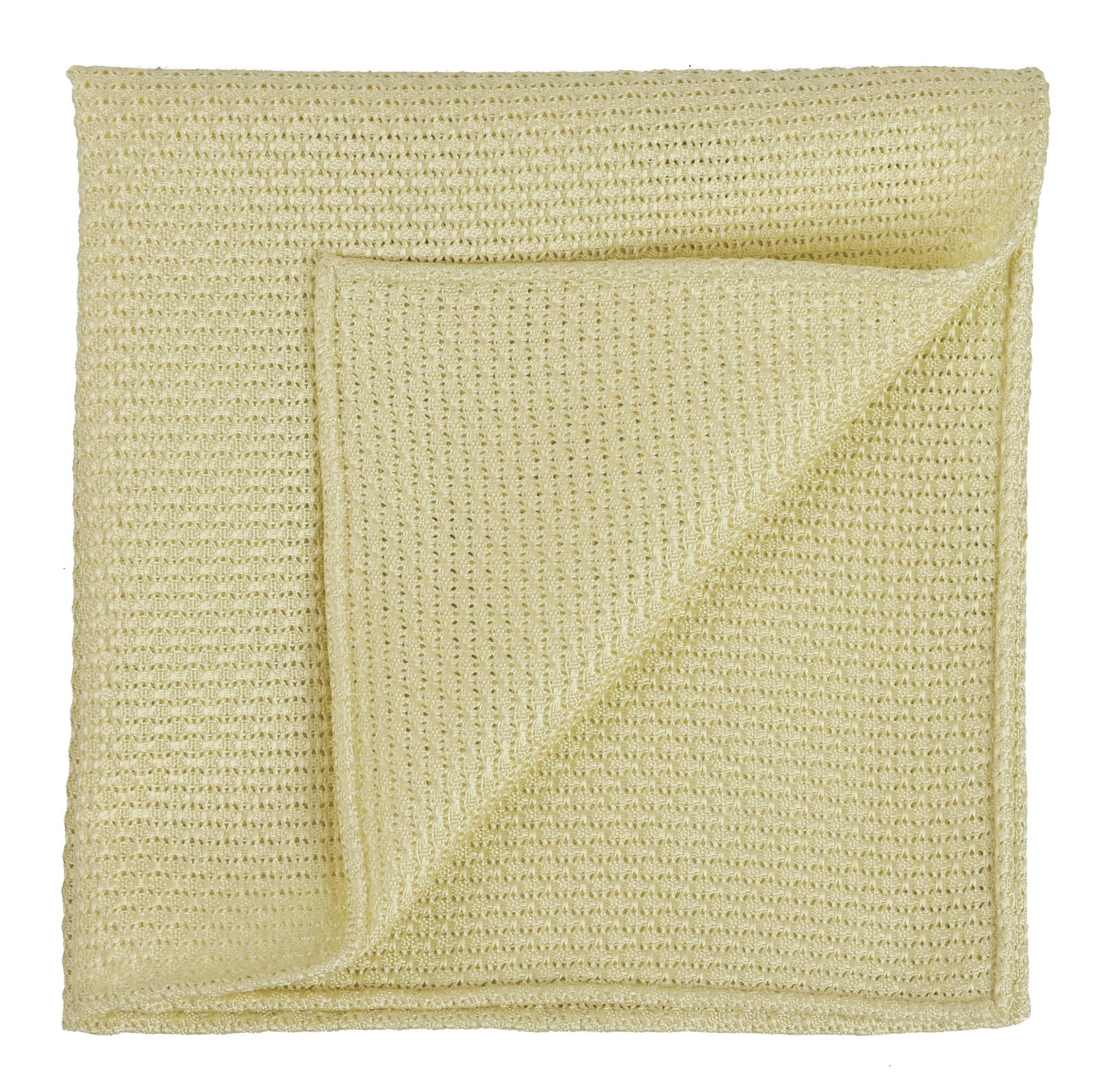 {[en]:Light Yellow Grenadine Silk Pocket Square