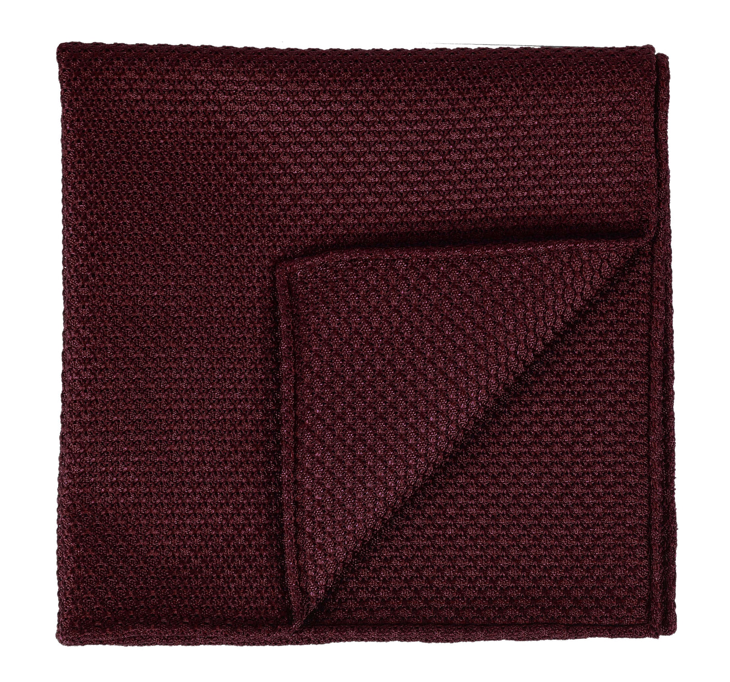 {[en]:Dark Red Grenadine Grossa Silk Pocket Square