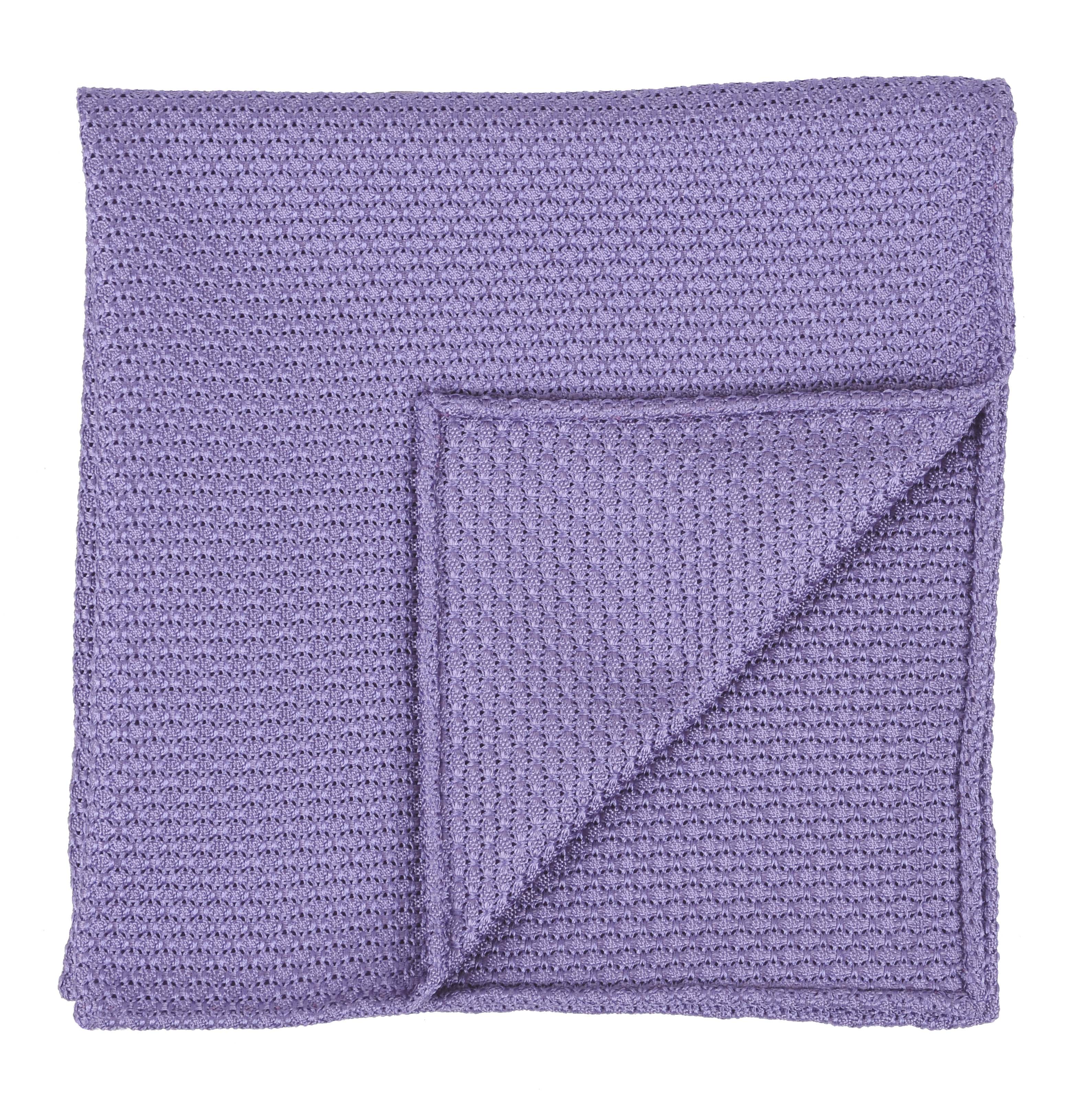 {[en]:Lavender Grenadine Grossa Silk Pocket Square