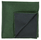 {[en]:Bottle Green on Midnight Blue Grenadine Pin Dot Silk Pocket Square