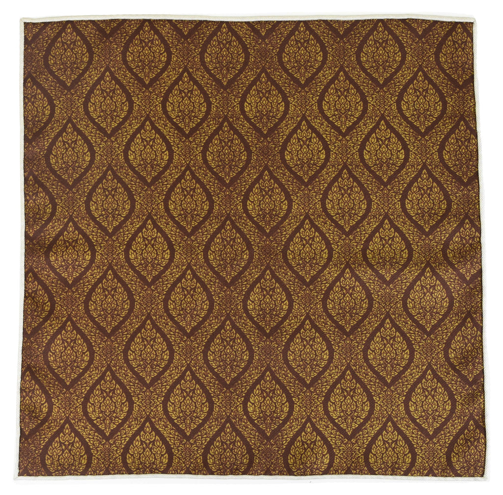 {[en]:Traditional Thai Print Silk Pocket Square