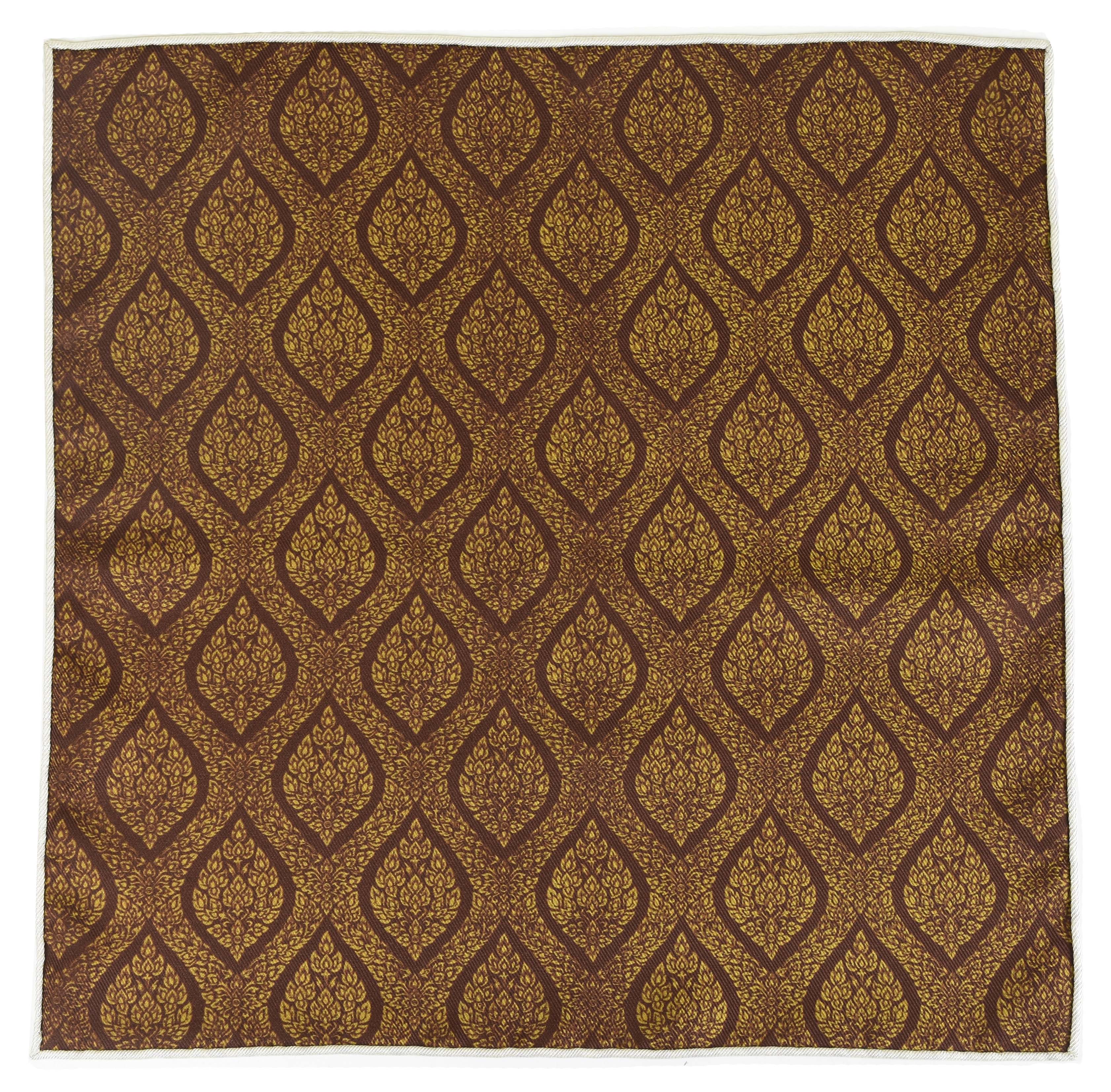 {[en]:Traditional Thai Print Silk Pocket Square