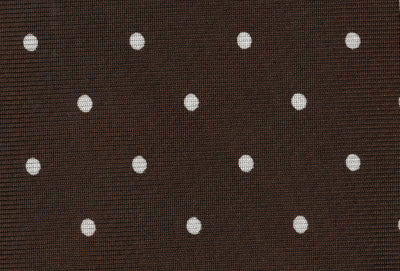 {[en]:White On Bitter Chocolate Printed Dot Silk Tie