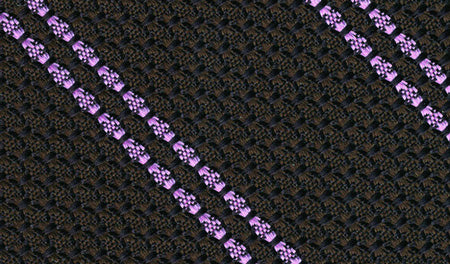 {[en]:Soft Magenta Stripe On Bitter Chocolate Grenadine Grossa Stripe Silk Tie