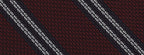 {[en]:Midnight Blue & White Stripe On Red Grenadine Tie