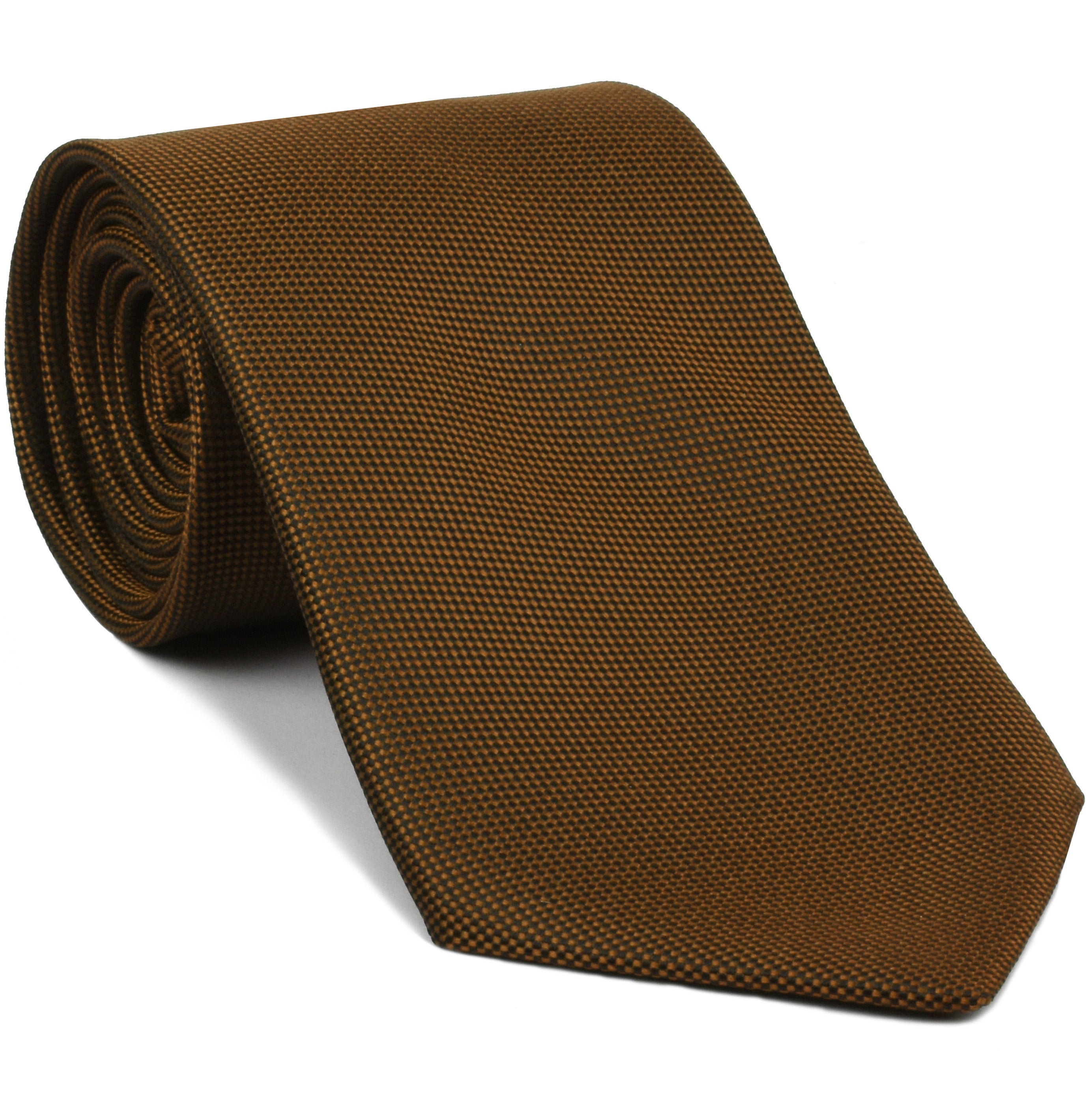 {[en]:Orange Oxford Silk Tie