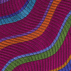 {[en]:Lavender / Lime Green / Sky Blue / Orange / Yellow Gold on Dark Fuchsia Pattern Silk Tie