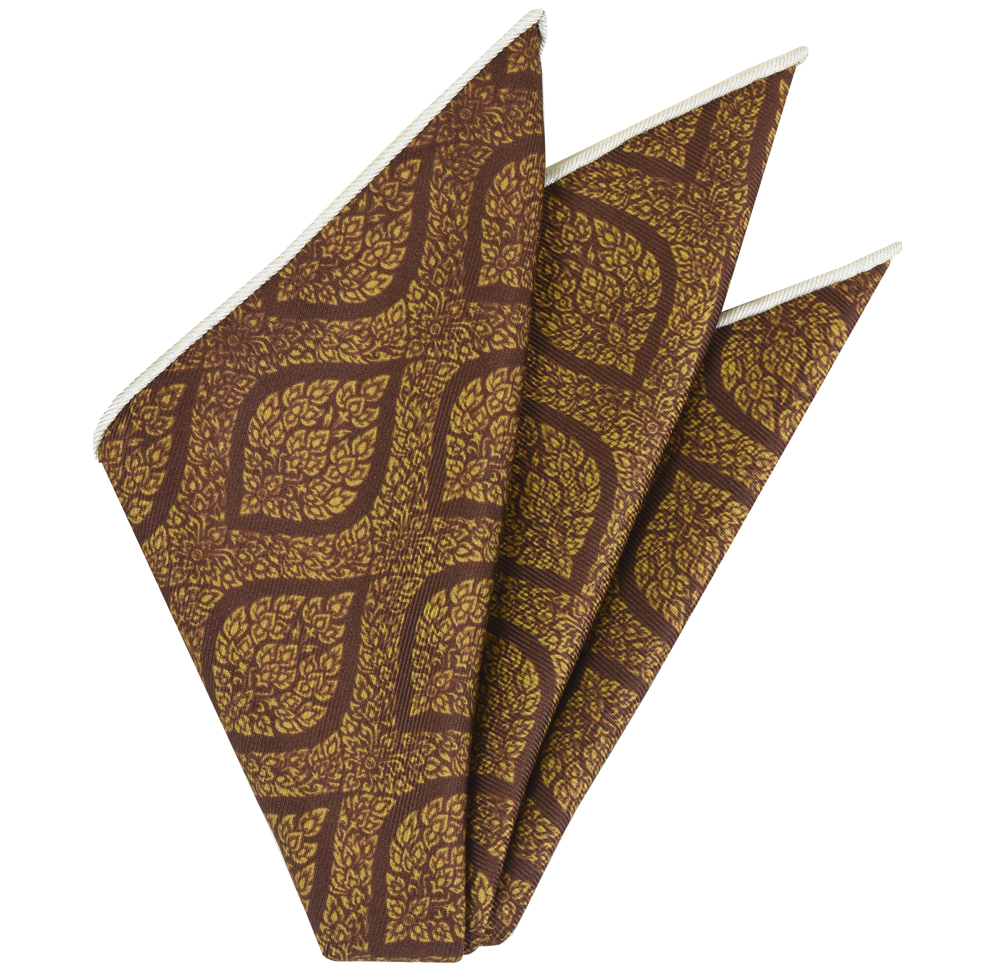 {[en]:Traditional Thai Print Silk Pocket Square
