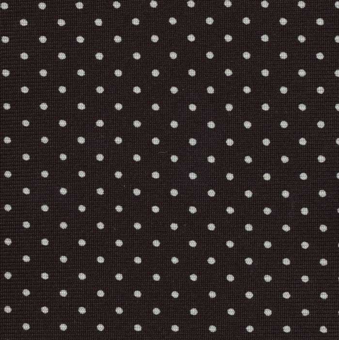 {[en]:White On Bitter Chocolate Printed Pin Dot Silk Tie