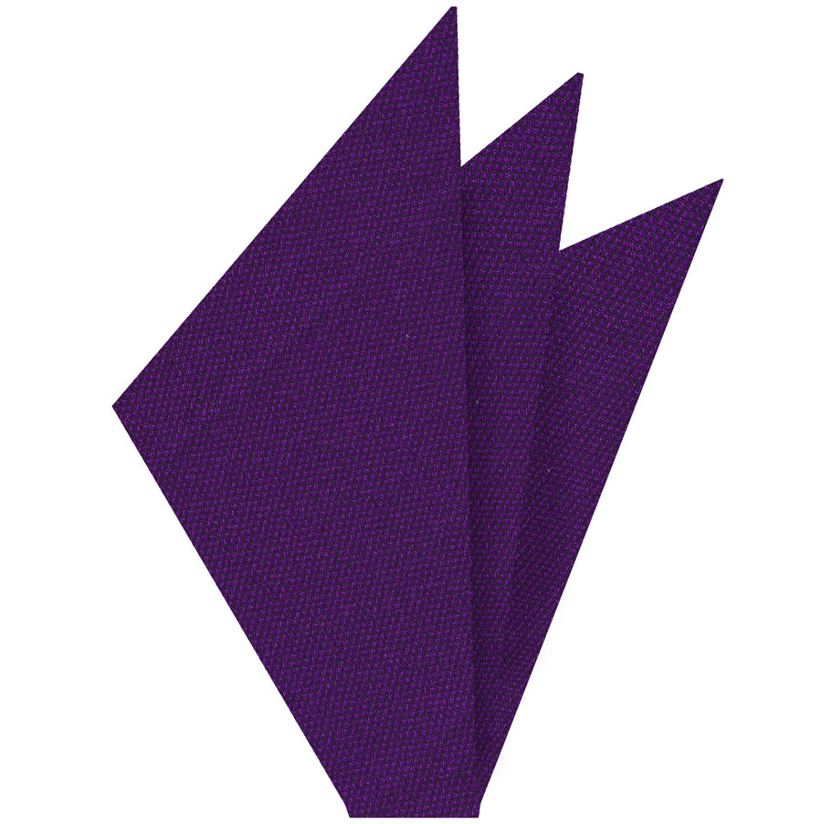 {[en]:Purple Mulberrywood Weave Silk Pocket Square