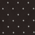 {[en]:White On Bitter Chocolate Printed Dot Silk Tie