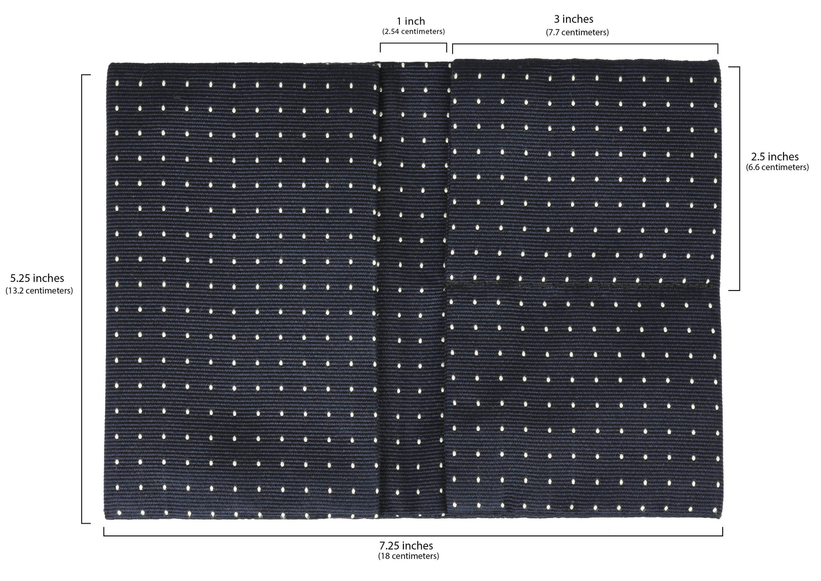 {[en]:White Dots on Dark Navy Pin-Dot Silk Wallet