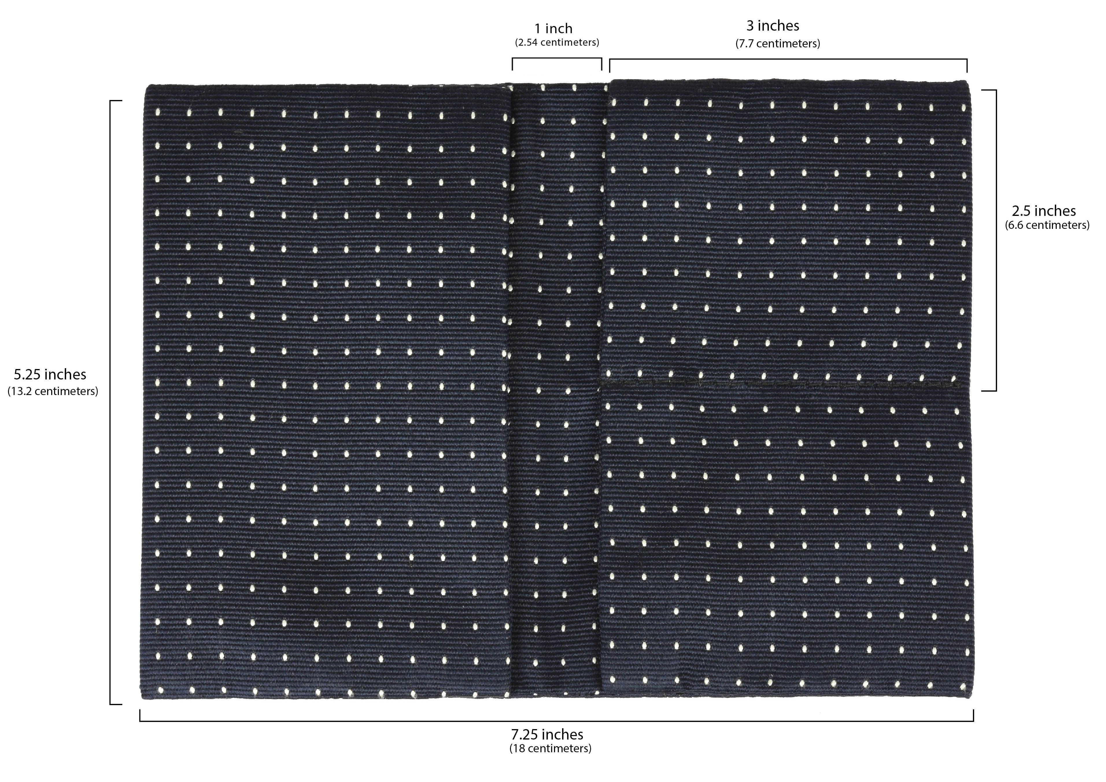 {[en]:White Dots on Dark Navy Pin-Dot Silk Wallet