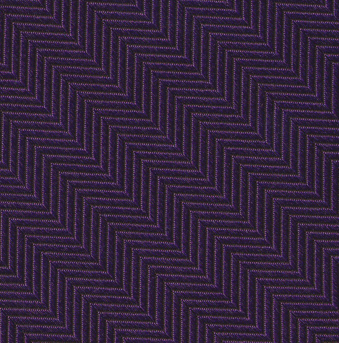 {[en]:Purple Herringbone Silk Pocket Square