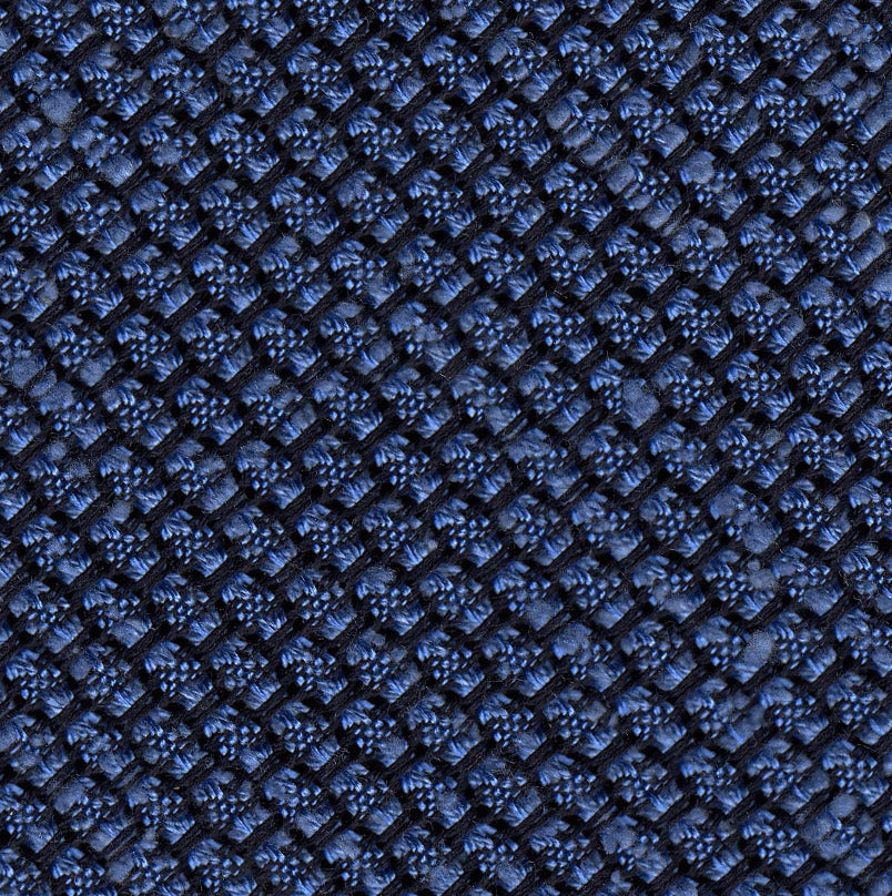 {[en]:Navy Blue Shantung Grenadine Grossa Silk Pocket Square