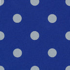 {[en]:White on Royal Blue Macclesfield Print Silk Tie